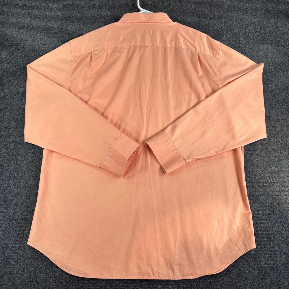 Banana Republic‎ Button Down Mens XXL 2XL Peach Non Iron Slim Fit Cotton Shirt